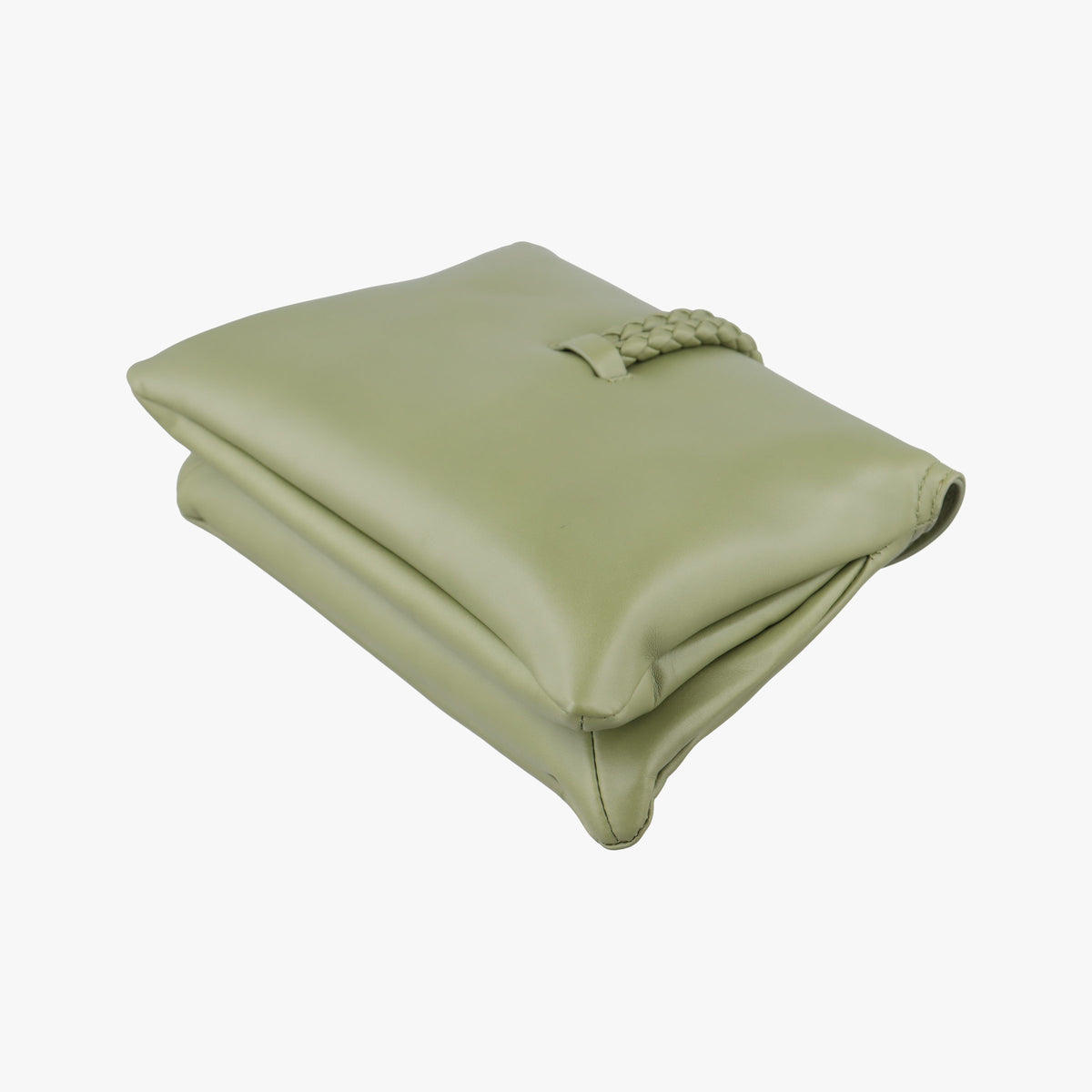 Pre-owned Bottega Veneta Baby Liberta Green Leather 826147V4SJ12498 shoulderbag | stylenewstar
