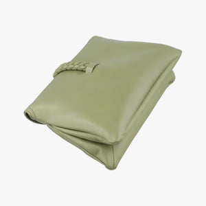 Pre-owned Bottega Veneta Baby Liberta Green Leather 826147V4SJ12498 shoulderbag | stylenewstar