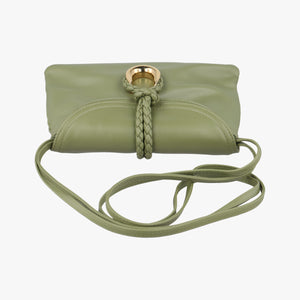 Pre-owned Bottega Veneta Baby Liberta Green Leather 826147V4SJ12498 shoulderbag | stylenewstar
