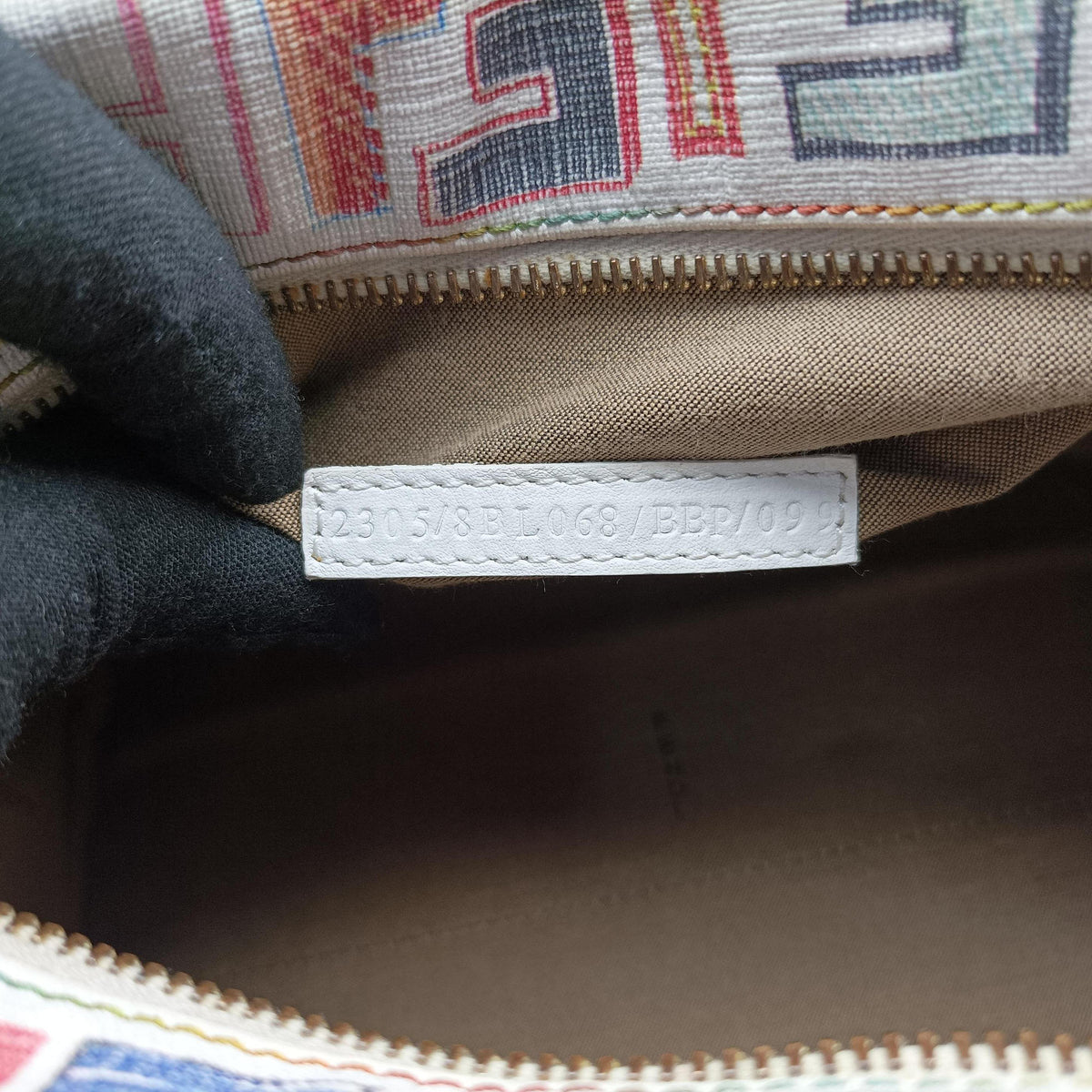 Vintage Fendi Zucca Boston White x Multicolor PVC coated canvas 8BL068 handbag | stylenewstar