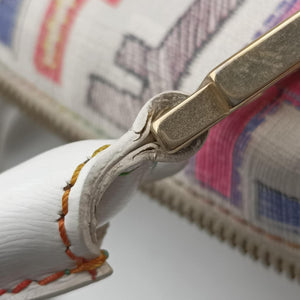 Vintage Fendi Zucca Boston White x Multicolor PVC coated canvas 8BL068 handbag | stylenewstar