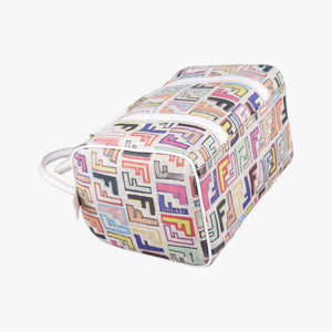 Vintage Fendi Zucca Boston White x Multicolor PVC coated canvas 8BL068 handbag | stylenewstar