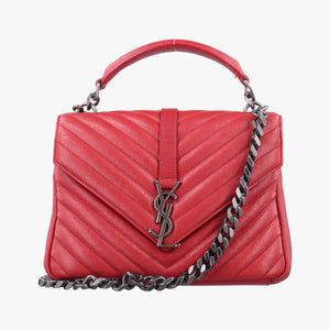 Vintage Yves Saint Laurent COLLEGE Red Leather 428056 shoulderbag | stylenewstar