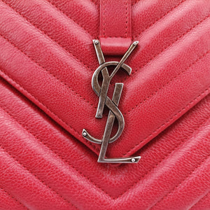 Vintage Yves Saint Laurent COLLEGE Red Leather 428056 shoulderbag | stylenewstar