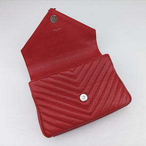 Vintage Yves Saint Laurent COLLEGE Red Leather 428056 shoulderbag | stylenewstar