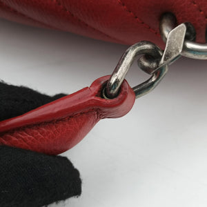 Vintage Yves Saint Laurent COLLEGE Red Leather 428056 shoulderbag | stylenewstar