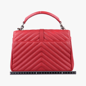 Vintage Yves Saint Laurent COLLEGE Red Leather 428056 shoulderbag | stylenewstar
