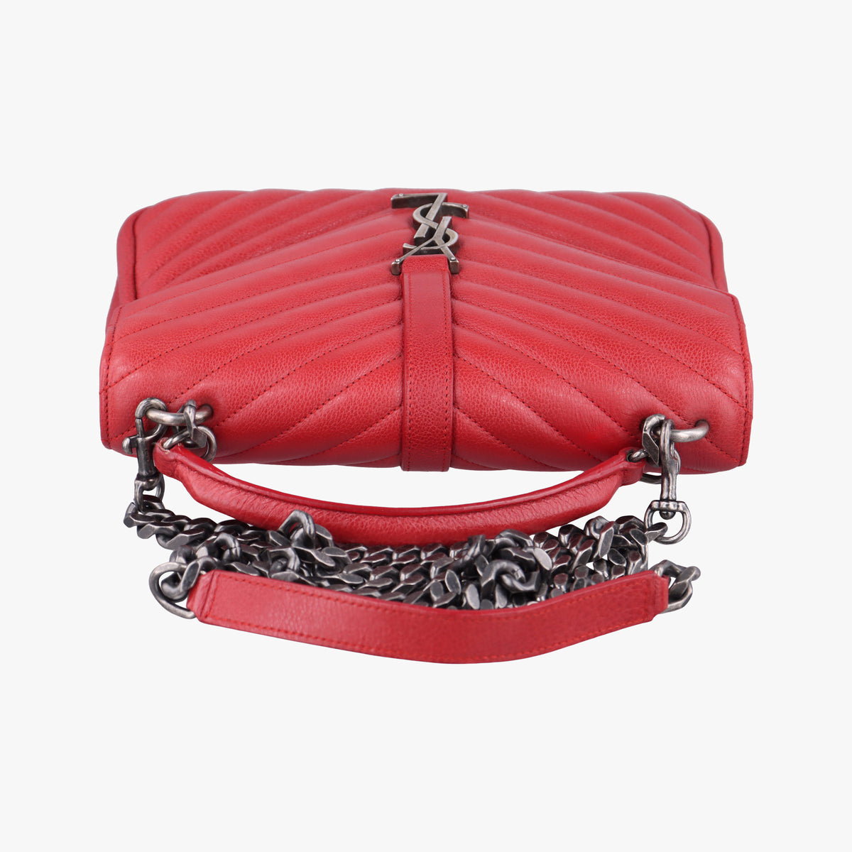 Vintage Yves Saint Laurent COLLEGE Red Leather 428056 shoulderbag | stylenewstar