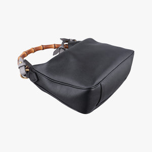 Pre-owned Gucci Bamboo Black Leather 746124 shoulderbag | stylenewstar