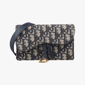 Vintage Christian Dior Saddle Navy Jacquard x Leather  bum bag/waist bag | stylenewstar