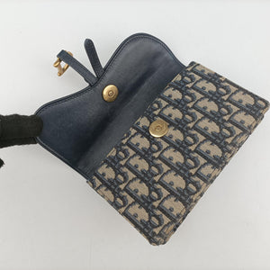 Vintage Christian Dior Saddle Navy Jacquard x Leather  bum bag/waist bag | stylenewstar