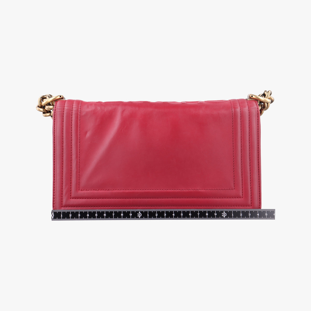Pre-owned Chanel BOY CHANEL Red Leather A66713 shoulderbag | stylenewstar