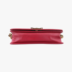 Pre-owned Chanel BOY CHANEL Red Leather A66713 shoulderbag | stylenewstar