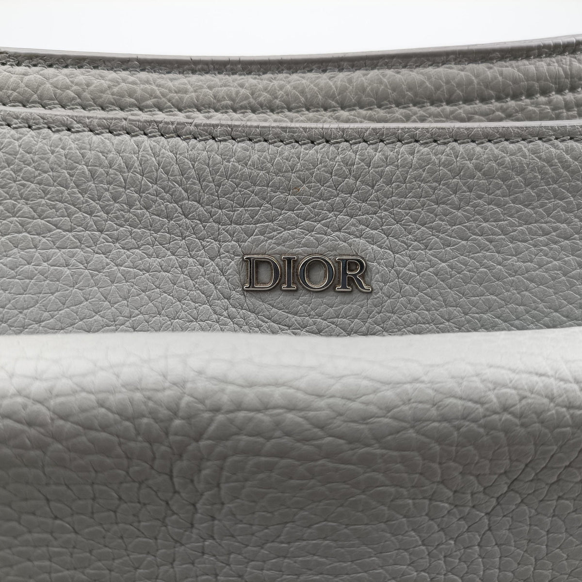 Pre-owned Christian Dior Saddle Grey Leather  shoulderbag | stylenewstar
