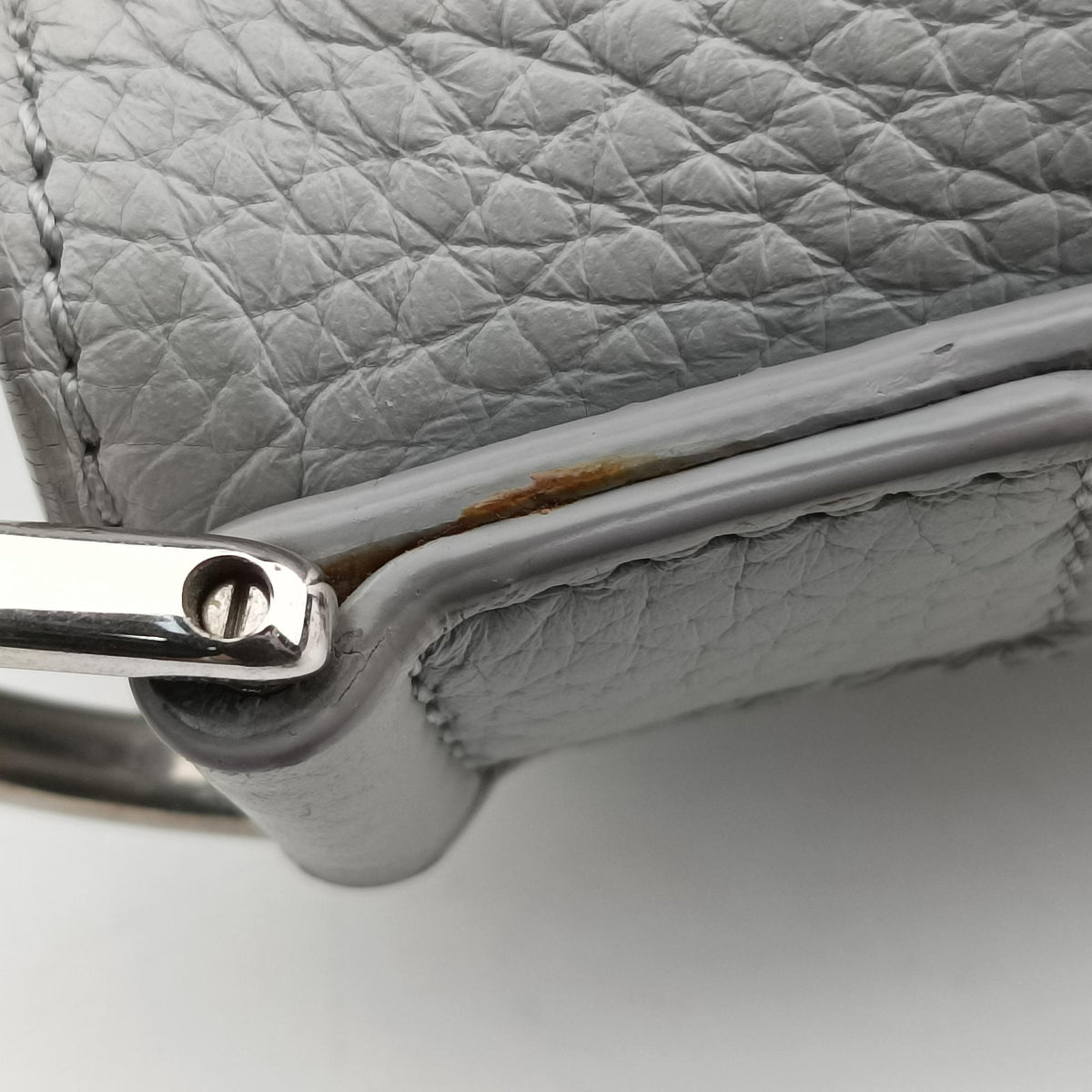 Pre-owned Christian Dior Saddle Grey Leather  shoulderbag | stylenewstar