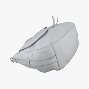 Pre-owned Christian Dior Saddle Grey Leather  shoulderbag | stylenewstar