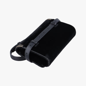 Pre-owned Yves Saint Laurent KATE Black velour 534396 bum bag/waist bag | stylenewstar