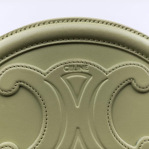 Pre-owned Celine Oval Purse Cuir Triomphe Green Leather  shoulderbag | stylenewstar