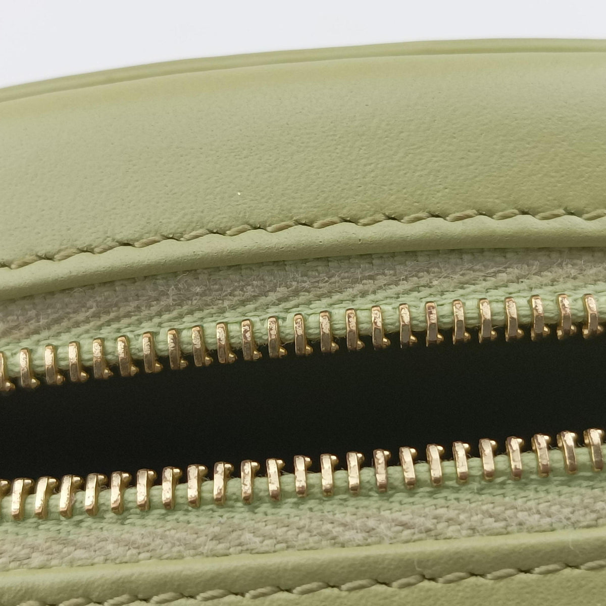 Pre-owned Celine Oval Purse Cuir Triomphe Green Leather  shoulderbag | stylenewstar