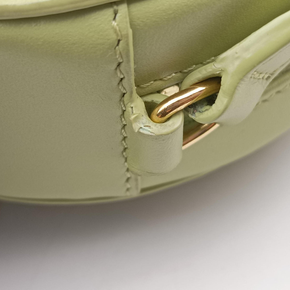 Pre-owned Celine Oval Purse Cuir Triomphe Green Leather  shoulderbag | stylenewstar