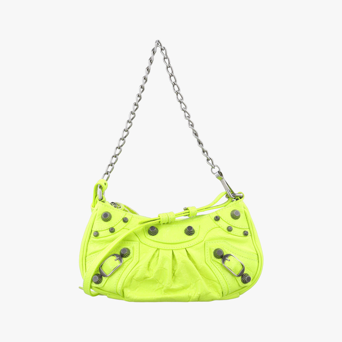 Pre-owned Balenciaga Le Cagole Mini Yellow lambskin 695814 shoulderbag | stylenewstar