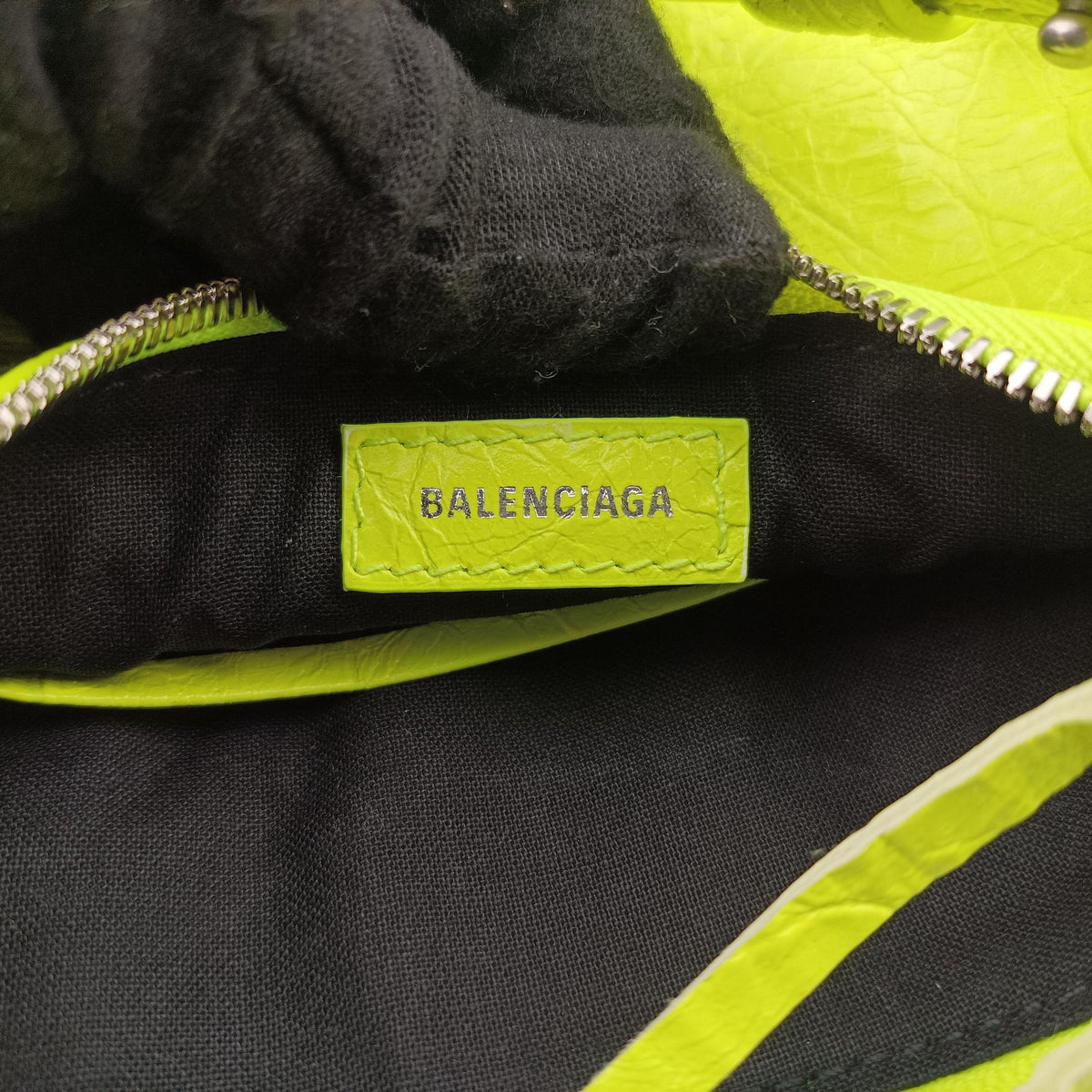 Pre-owned Balenciaga Le Cagole Mini Yellow lambskin 695814 shoulderbag | stylenewstar
