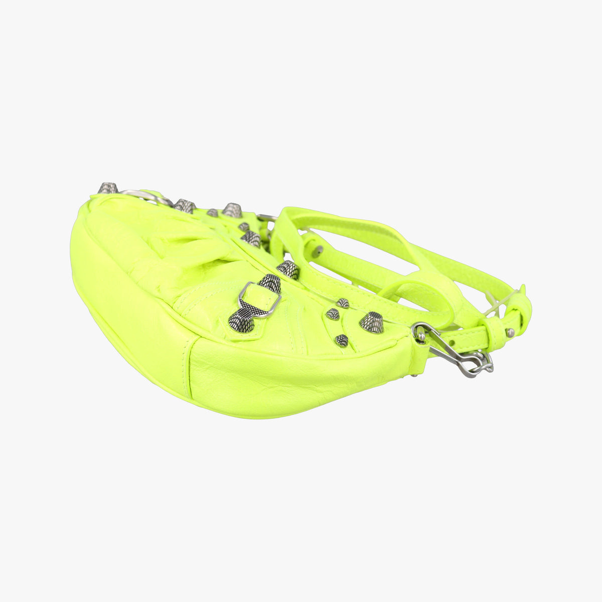 Pre-owned Balenciaga Le Cagole Mini Yellow lambskin 695814 shoulderbag | stylenewstar