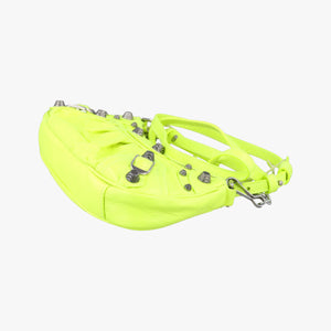 Pre-owned Balenciaga Le Cagole Mini Yellow lambskin 695814 shoulderbag | stylenewstar