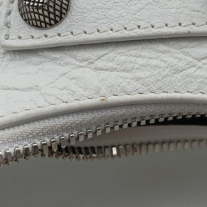 Pre-owned Balenciaga Le Cagole White lambskin  shoulderbag | stylenewstar