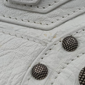 Pre-owned Balenciaga Le Cagole White lambskin  shoulderbag | stylenewstar