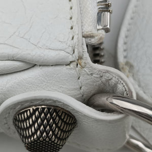 Pre-owned Balenciaga Le Cagole White lambskin  shoulderbag | stylenewstar