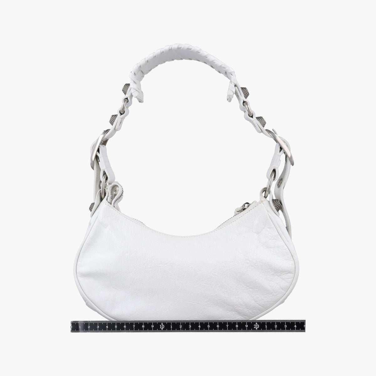 Pre-owned Balenciaga Le Cagole White lambskin  shoulderbag | stylenewstar