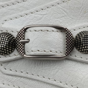Pre-owned Balenciaga Le Cagole White lambskin  shoulderbag | stylenewstar