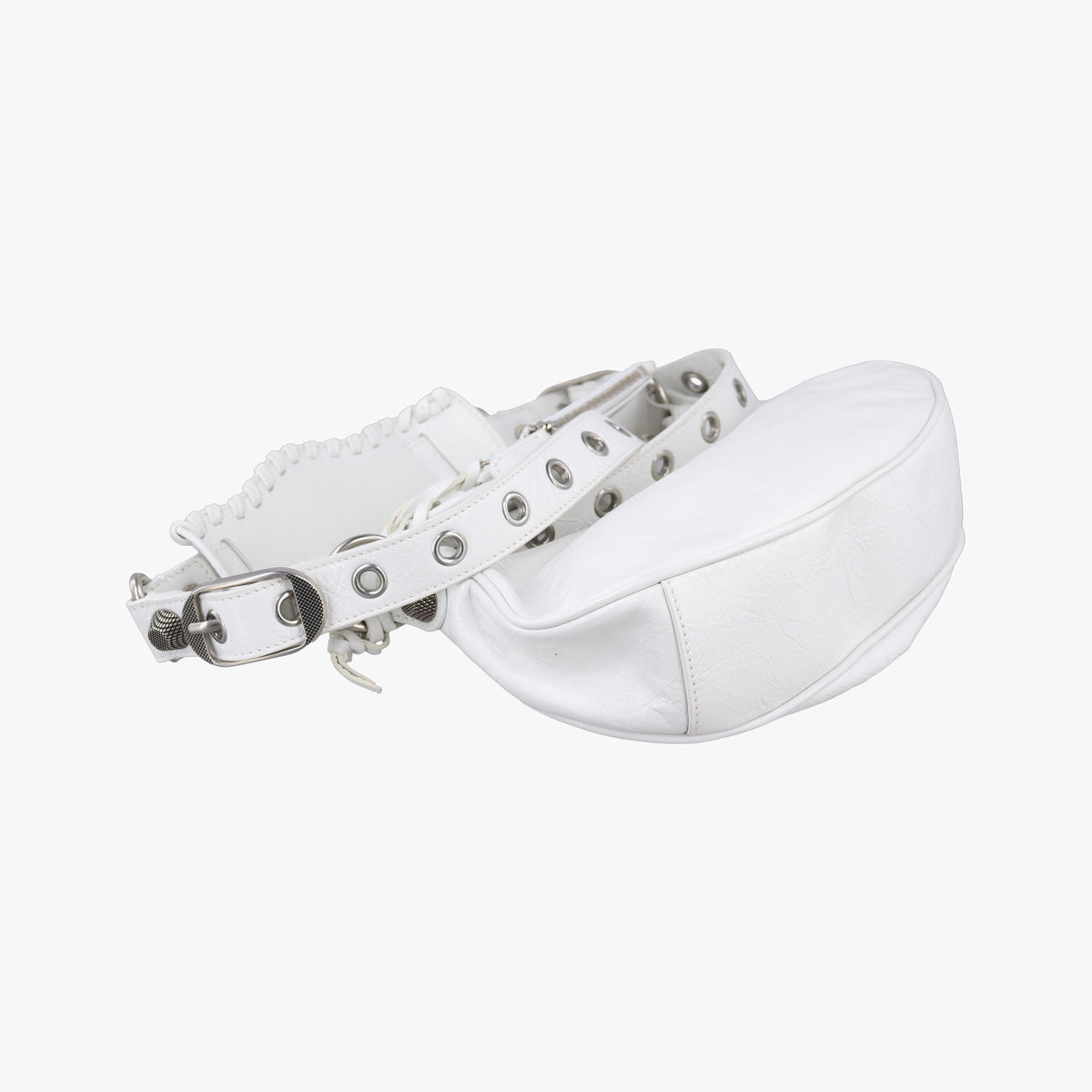 Pre-owned Balenciaga Le Cagole White lambskin  shoulderbag | stylenewstar