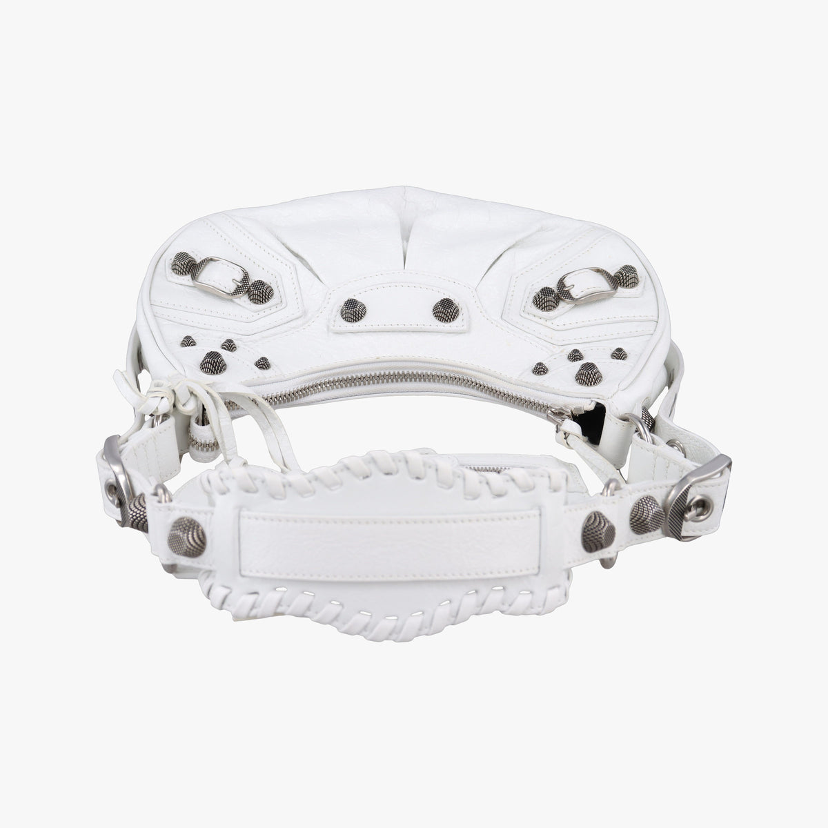 Pre-owned Balenciaga Le Cagole White lambskin  shoulderbag | stylenewstar