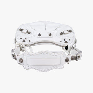 Pre-owned Balenciaga Le Cagole White lambskin  shoulderbag | stylenewstar