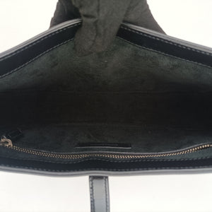 Pre-owned Yves Saint Laurent LE 5 a 7 Mini Hobo Black Patent 57223 shoulderbag | stylenewstar