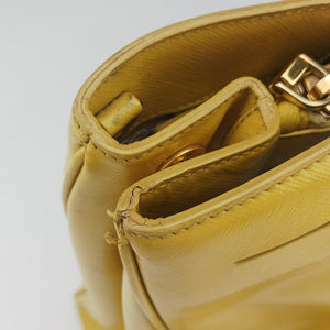 Vintage Prada Galleria Yellow Patent BN1874 handbag | stylenewstar