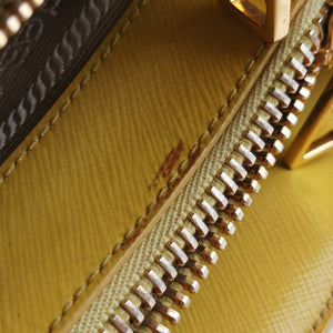 Vintage Prada Galleria Yellow Patent BN1874 handbag | stylenewstar