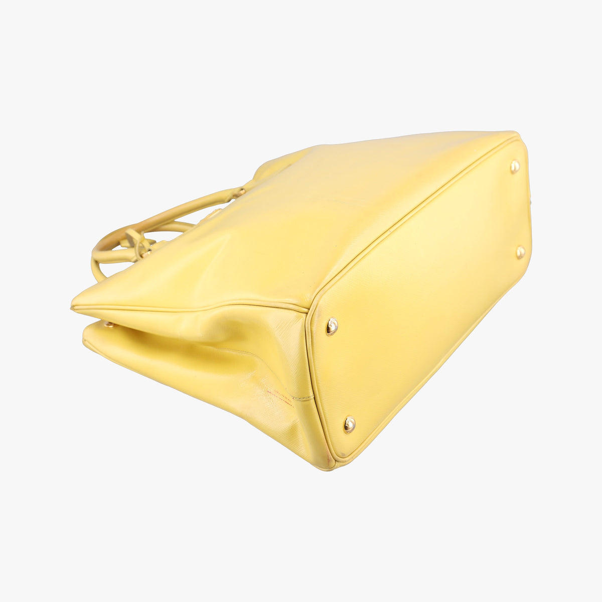 Vintage Prada Galleria Yellow Patent BN1874 handbag | stylenewstar