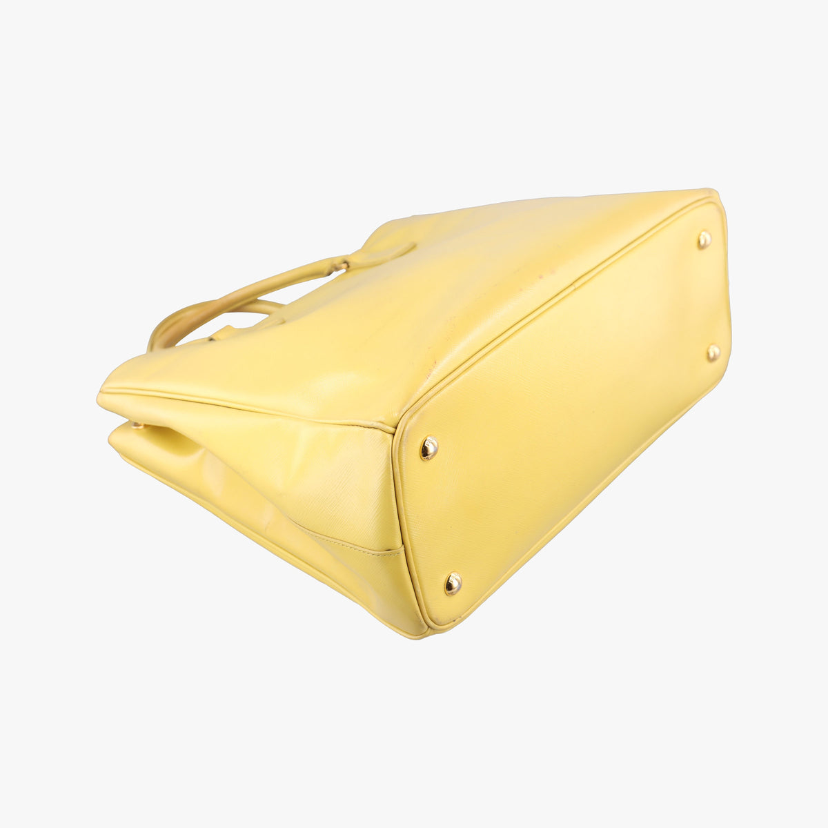Vintage Prada Galleria Yellow Patent BN1874 handbag | stylenewstar