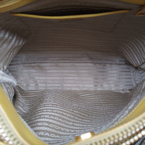 Vintage Prada Galleria Yellow Patent BN1874 handbag | stylenewstar