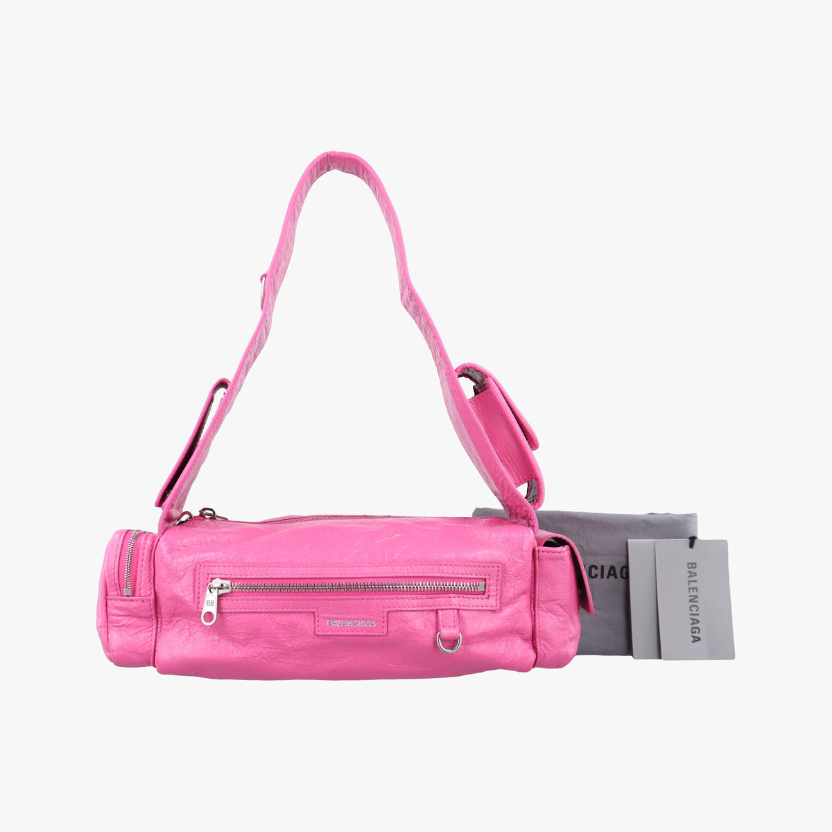 Secondhand Balenciaga Superbusy XS Sling Bag Pink leather 762516 shoulderbag | stylenewstar