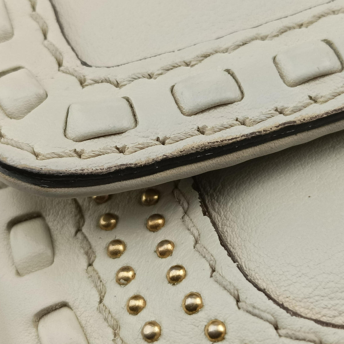 Pre-owned Gucci Snaffle Bit White Leather 263984 shoulderbag | stylenewstar