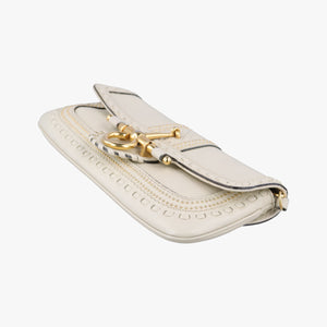 Pre-owned Gucci Snaffle Bit White Leather 263984 shoulderbag | stylenewstar