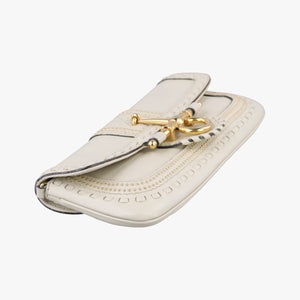 Pre-owned Gucci Snaffle Bit White Leather 263984 shoulderbag | stylenewstar