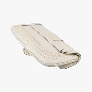 Pre-owned Gucci Snaffle Bit White Leather 263984 shoulderbag | stylenewstar