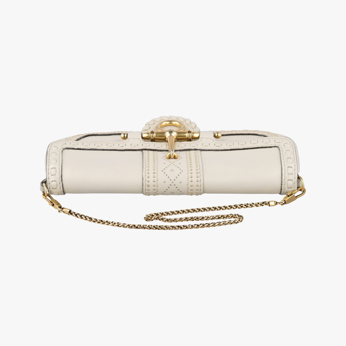 Pre-owned Gucci Snaffle Bit White Leather 263984 shoulderbag | stylenewstar