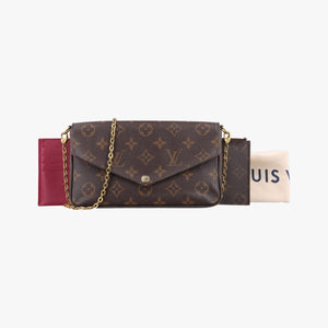Vintage Louis Vuitton Pochette Felicie Brown Monogram Canvas M61276 shoulderbag | stylenewstar
