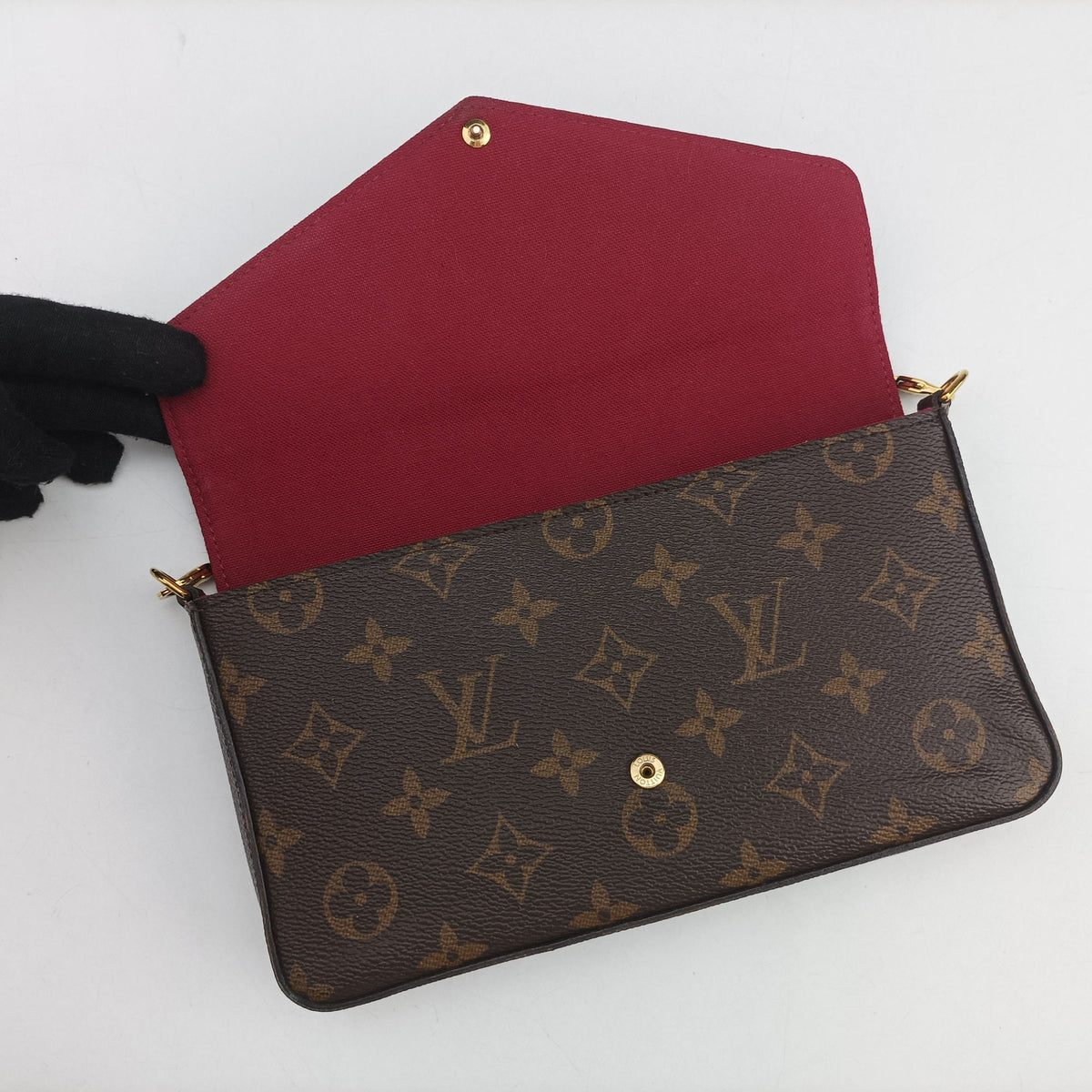 Vintage Louis Vuitton Pochette Felicie Brown Monogram Canvas M61276 shoulderbag | stylenewstar